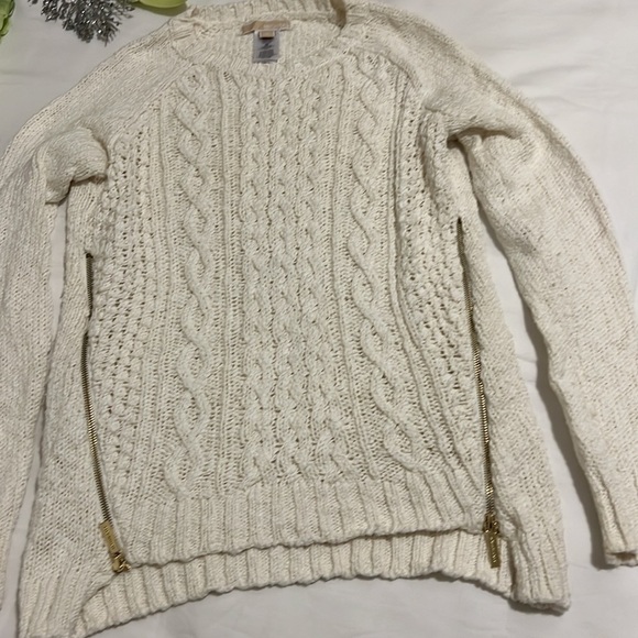 Michael Kors double zip cable knit sweater - Picture 3 of 12